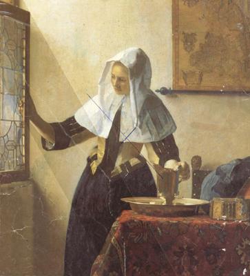 Jan Vermeer Vrouw met waterkan (mk26) Sweden oil painting art